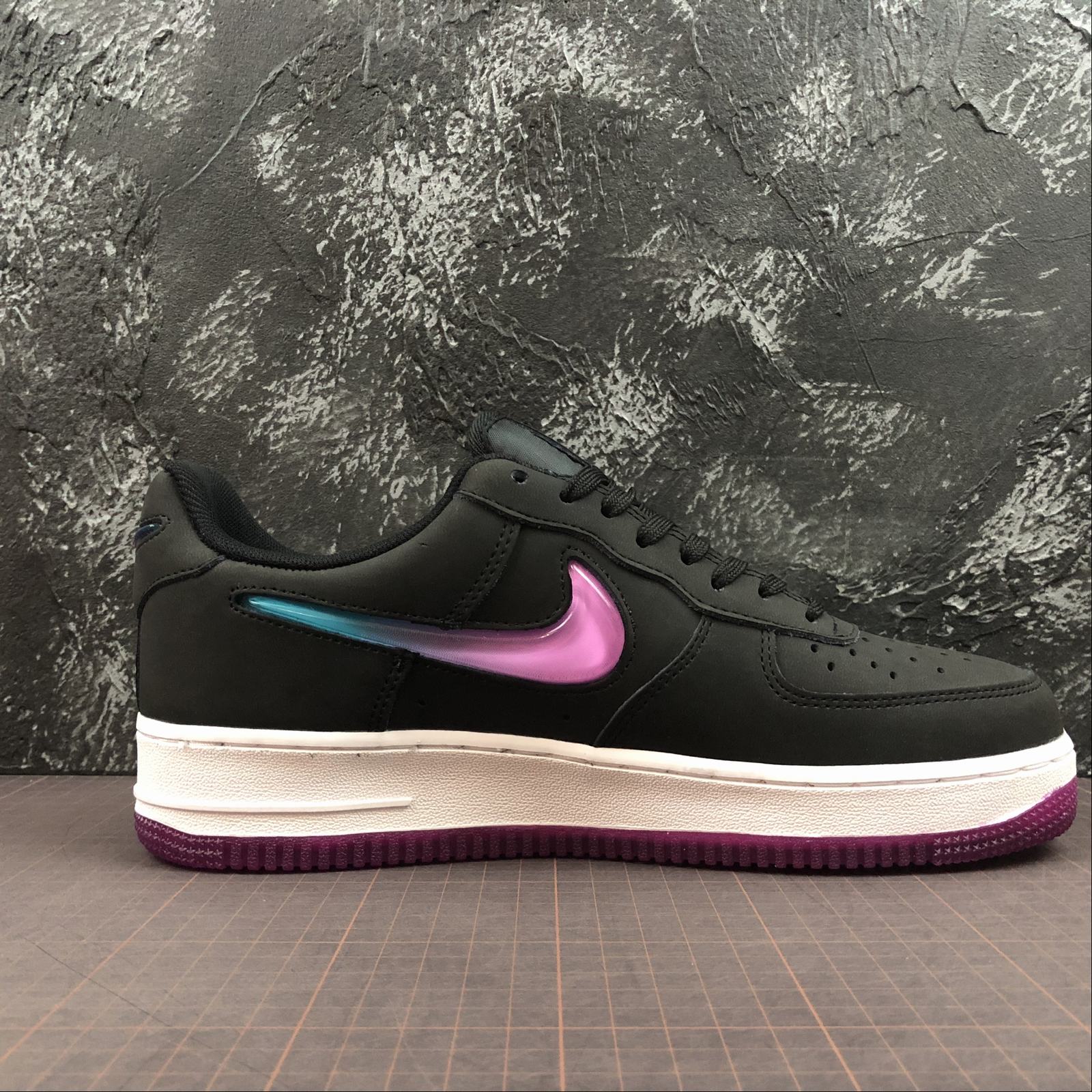 nike air force 1 - Negro Rosado