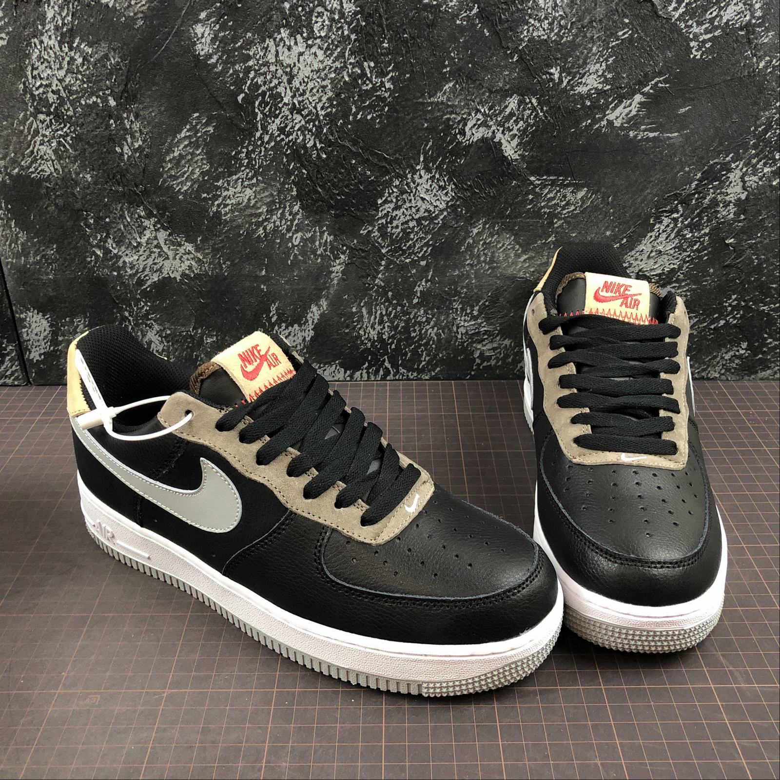 nike air force 1 - Negro Gris