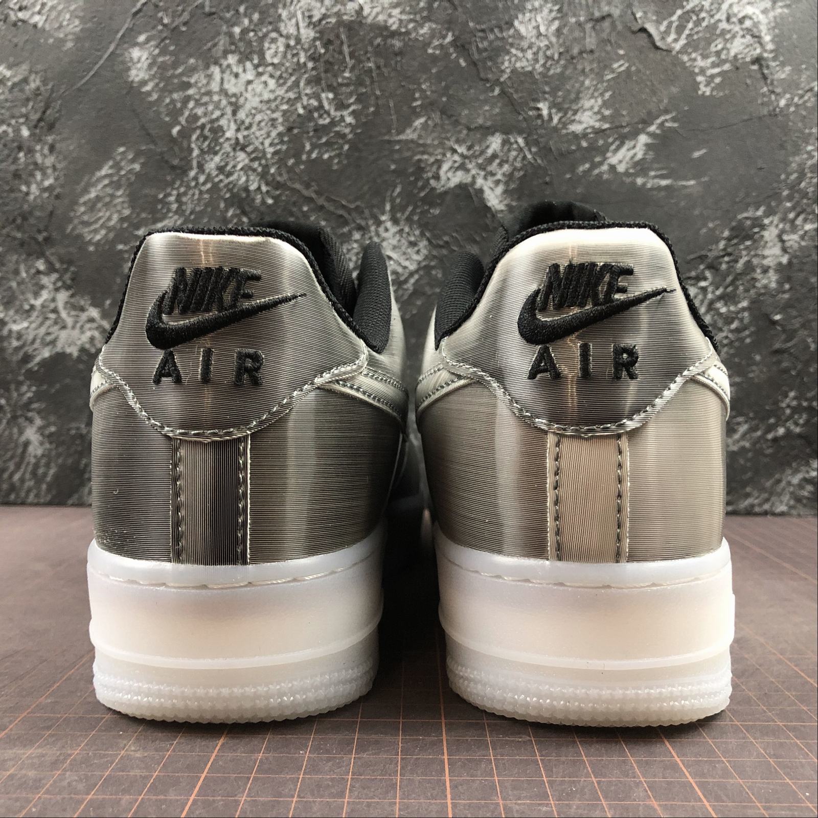 nike air force 1 - Blanco Plateado Negro