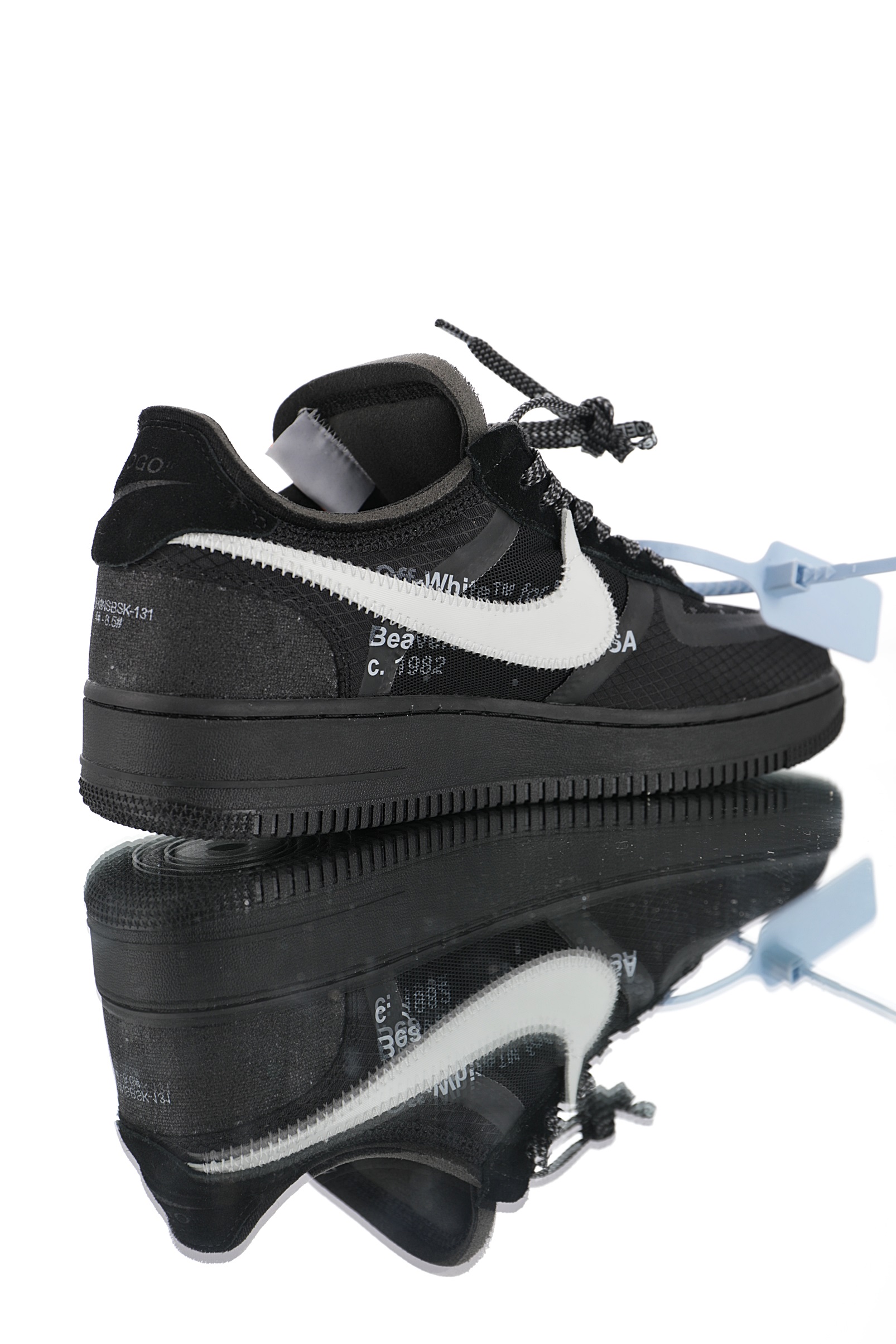 nike air force 1 - Negro Plateado