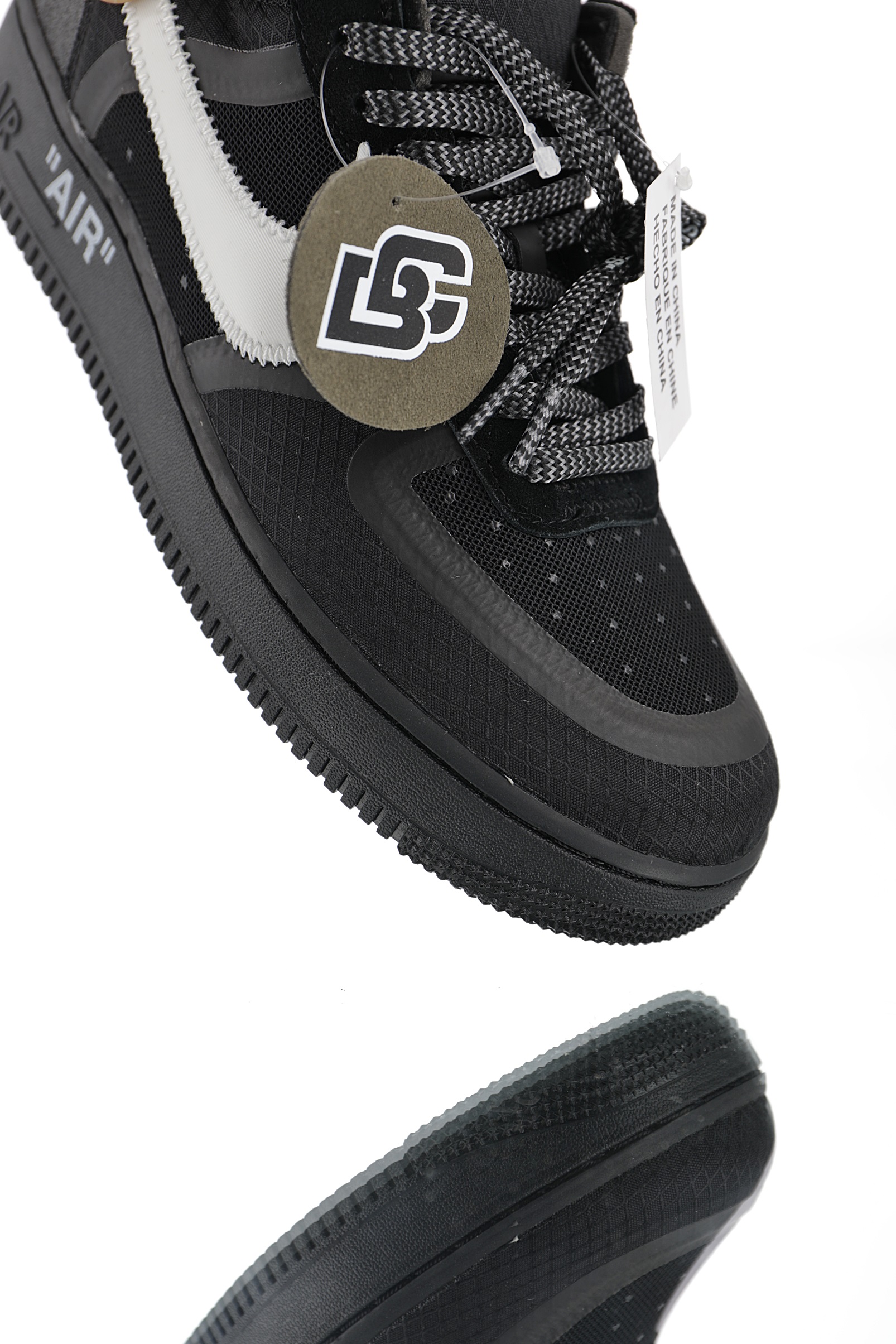 nike air force 1 - Negro Plateado