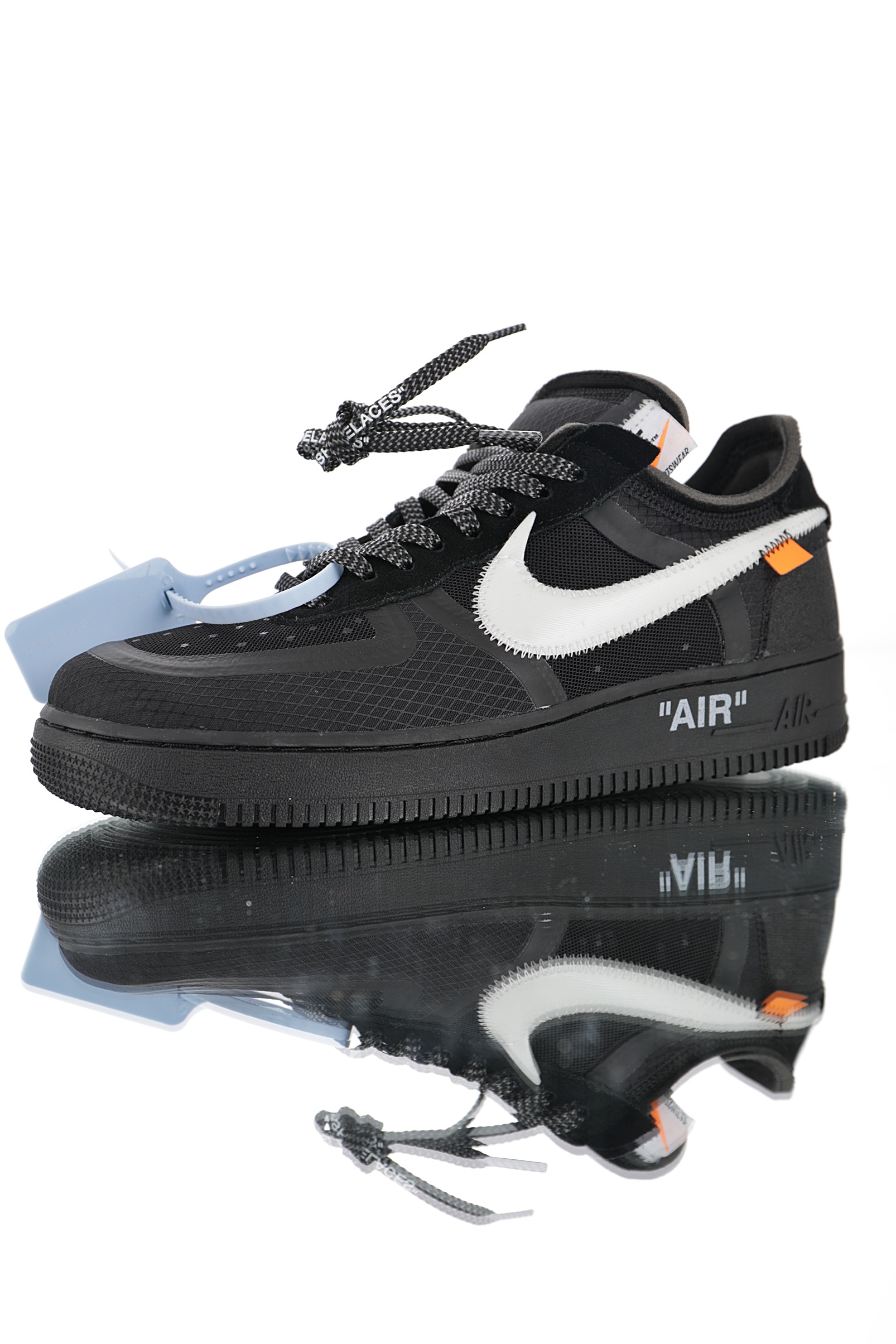 nike air force 1 - Negro Plateado