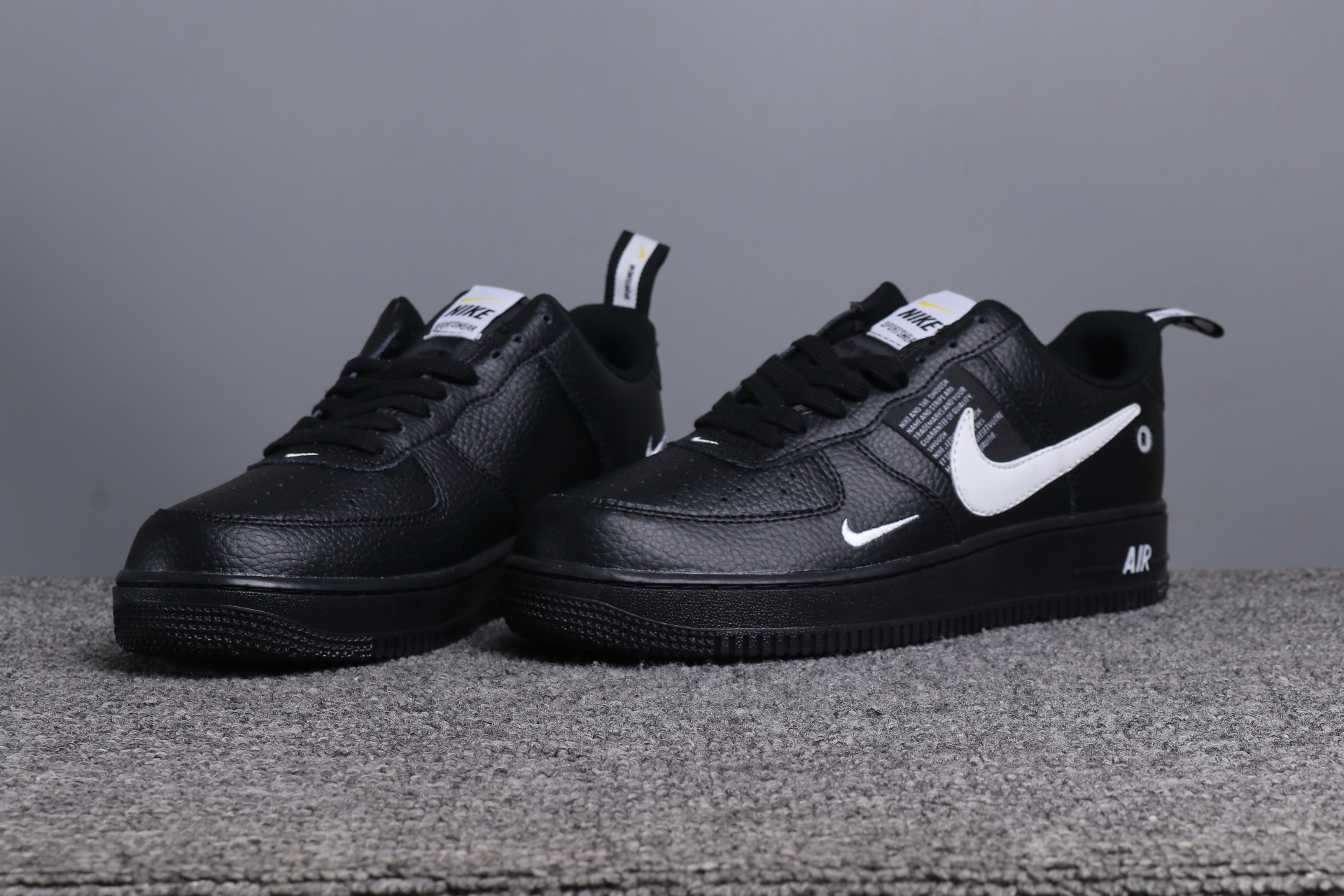 nike air force 1 - Negro Gris