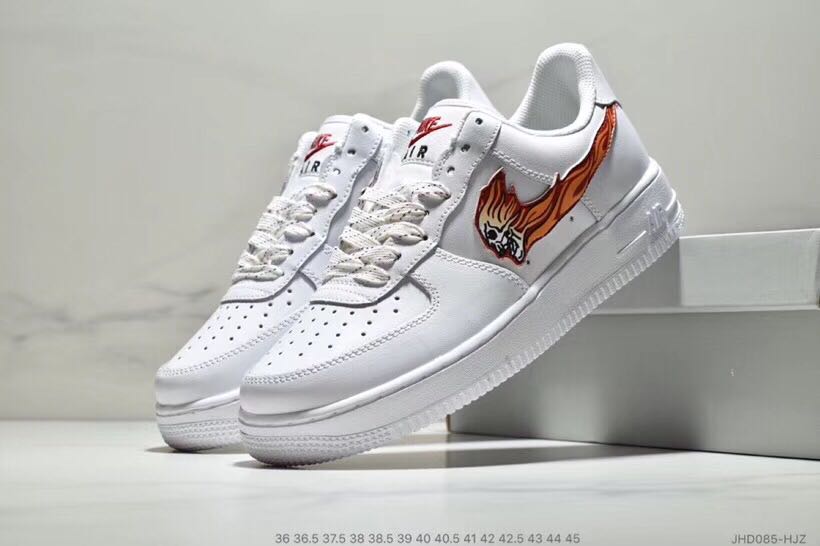 nike air force 1 - Blanco Naranjo