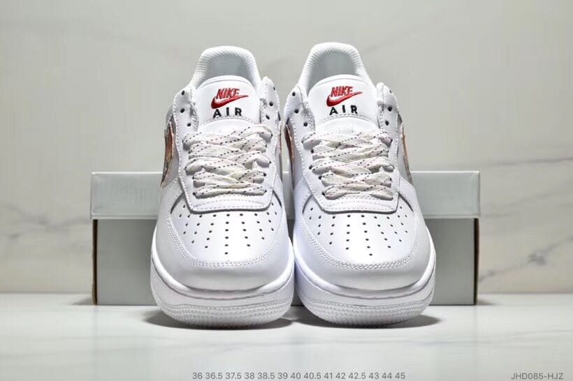 nike air force 1 - Blanco Naranjo