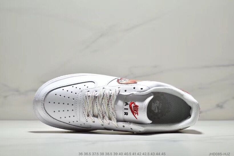 nike air force 1 - Blanco Naranjo