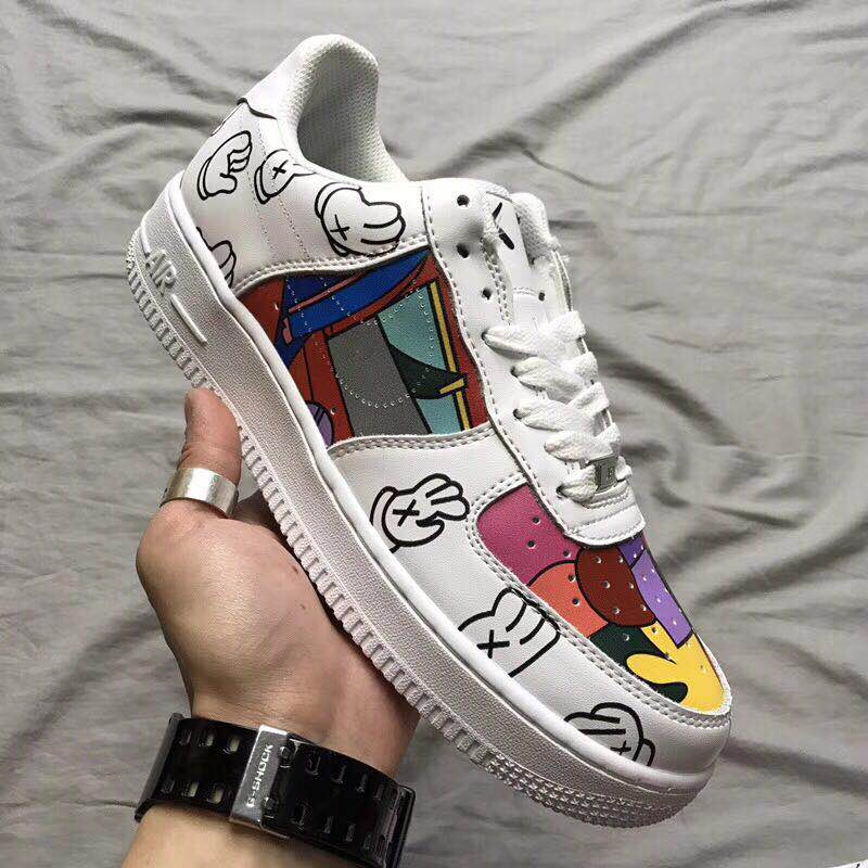 nike air force 1 - Blanco Negro Arcoiris