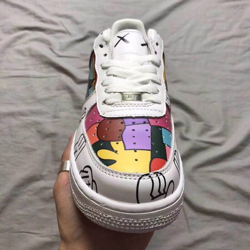 nike air force 1 - Blanco Negro Arcoiris
