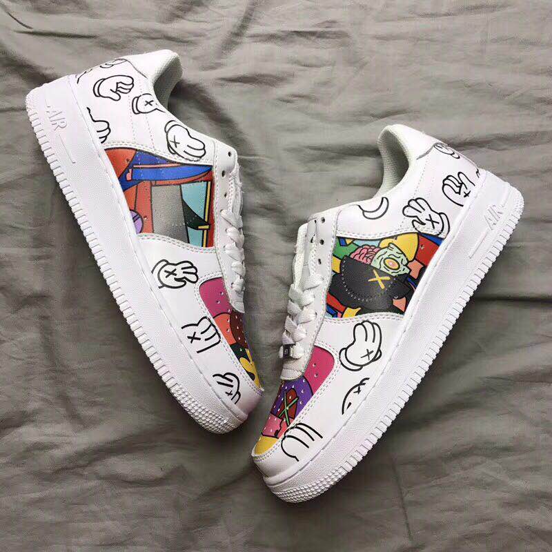 nike air force 1 - Blanco Negro Arcoiris