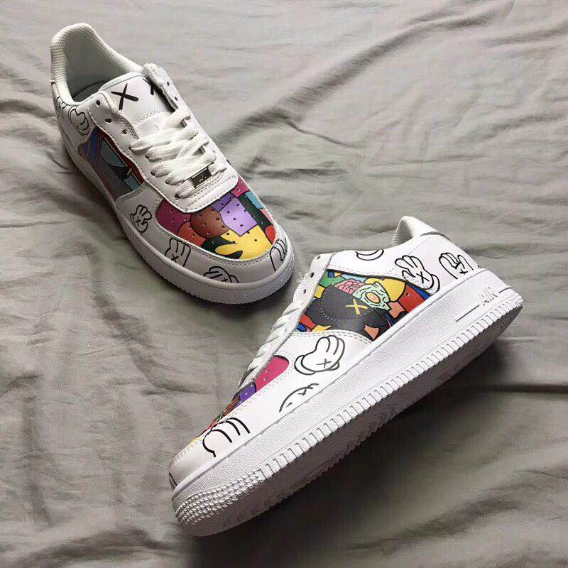 nike air force 1 - Blanco Negro Arcoiris