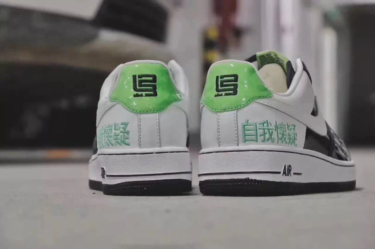 nike air force 1 - Blanco Verde Negro