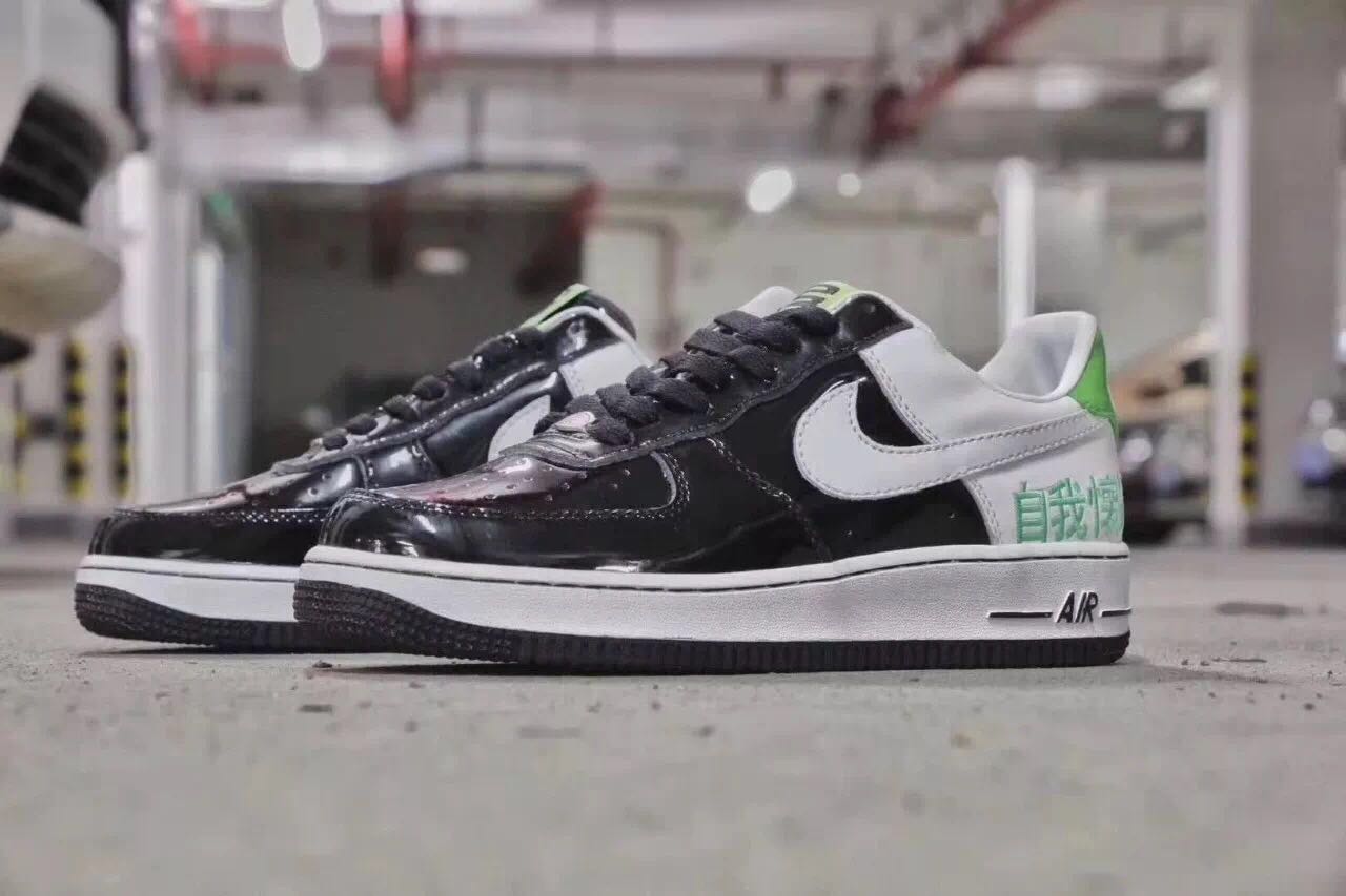 nike air force 1 - Blanco Verde Negro