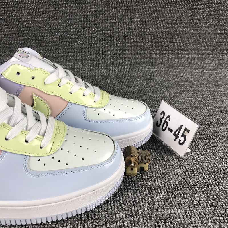 nike air force 1 - Blanco Morado Celeste Durazno Verde