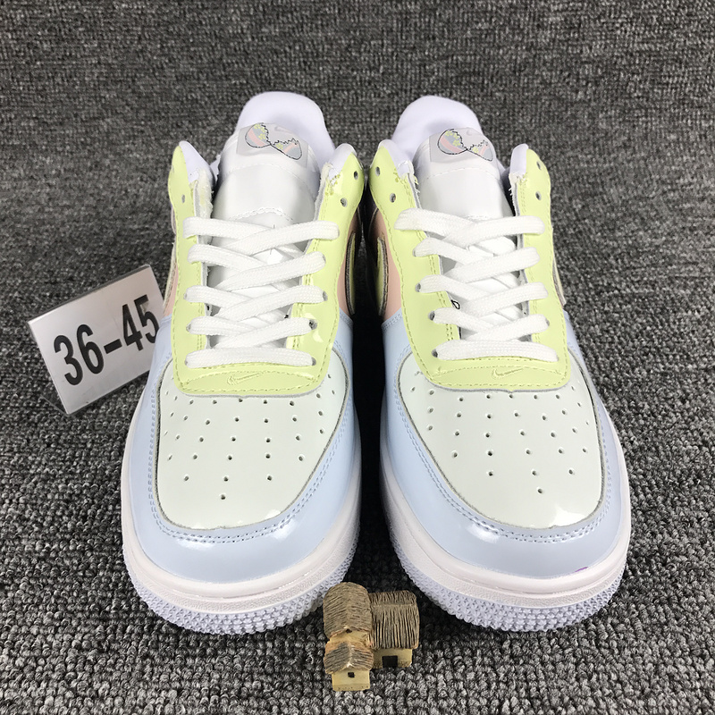 nike air force 1 - Blanco Morado Celeste Durazno Verde