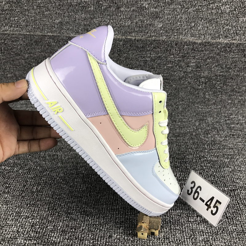 nike air force 1 - Blanco Morado Celeste Durazno Verde