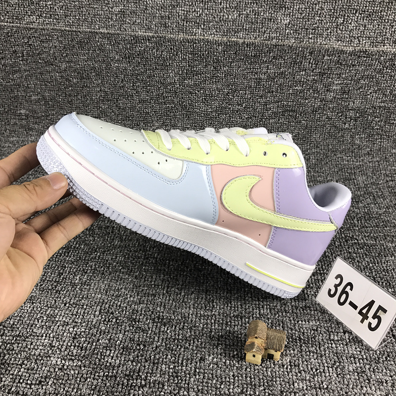 nike air force 1 - Blanco Morado Celeste Durazno Verde