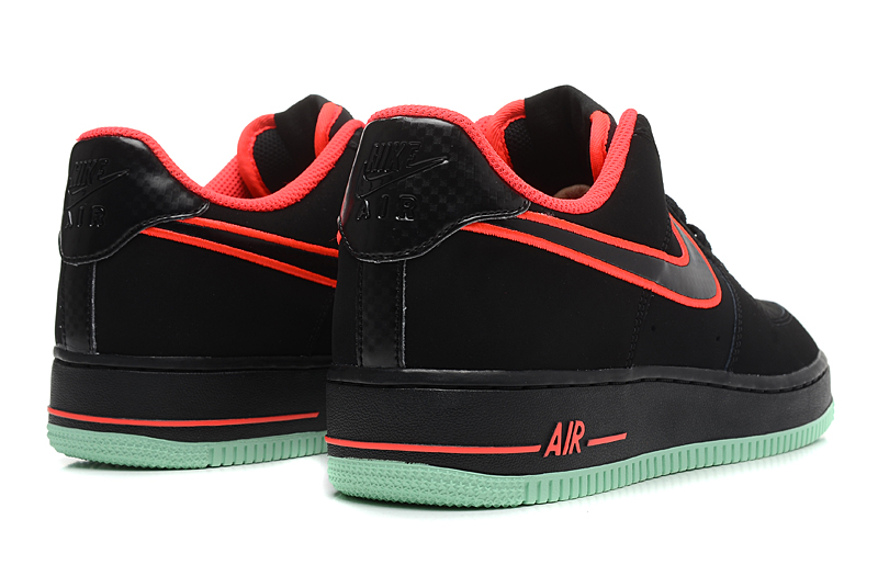 nike air force 1 - Negro Naranjo
