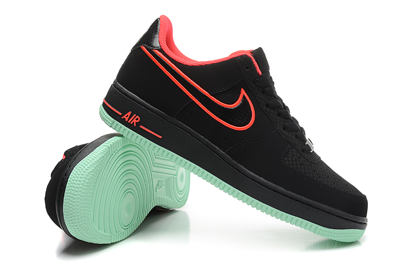 nike air force 1 - Negro Naranjo