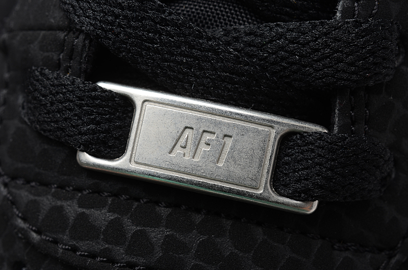 nike air force 1 - Negro Naranjo