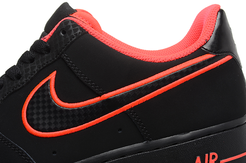 nike air force 1 - Negro Naranjo