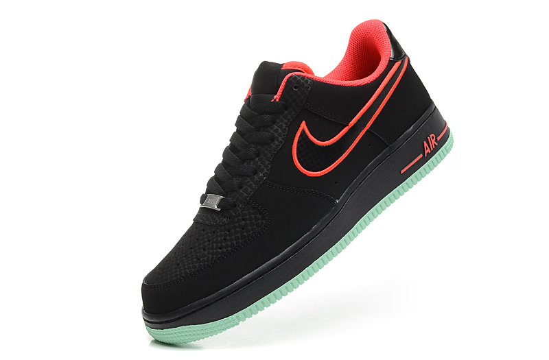 nike air force 1 - Negro Naranjo