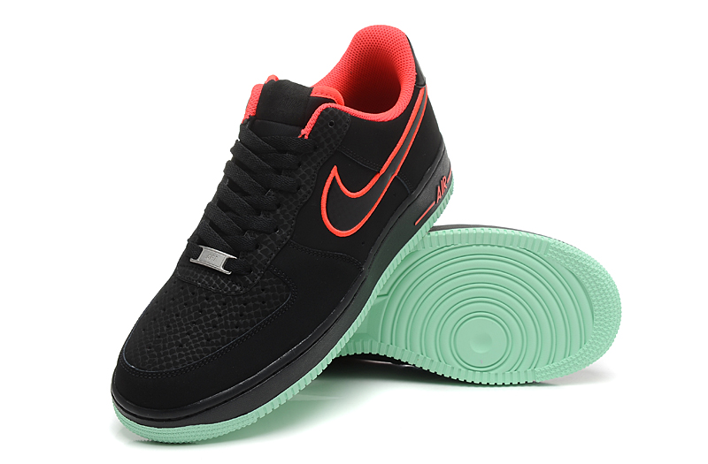 nike air force 1 - Negro Naranjo