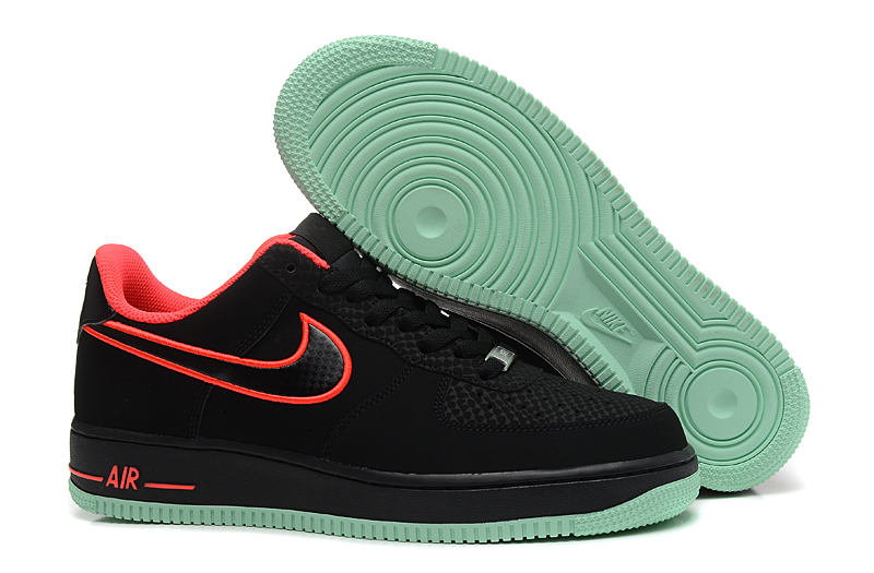 nike air force 1 - Negro Naranjo