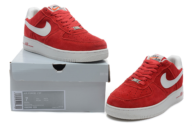 nike air force 1 - Rojo Blanco