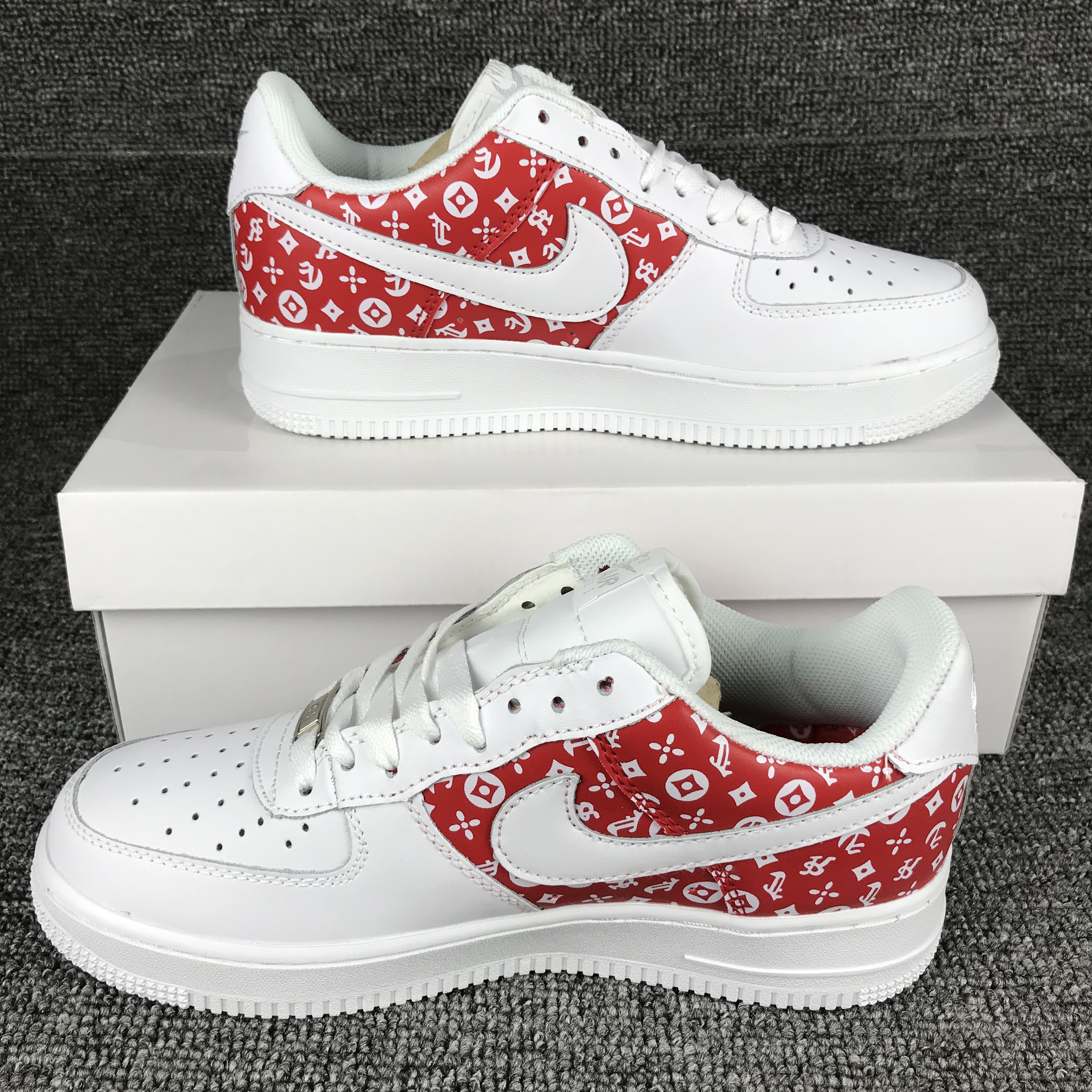 nike air force 1 - Blanco Rojo