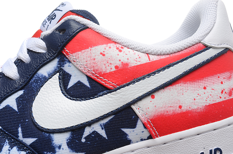 nike air force 1 - Blanco Rojo Azul