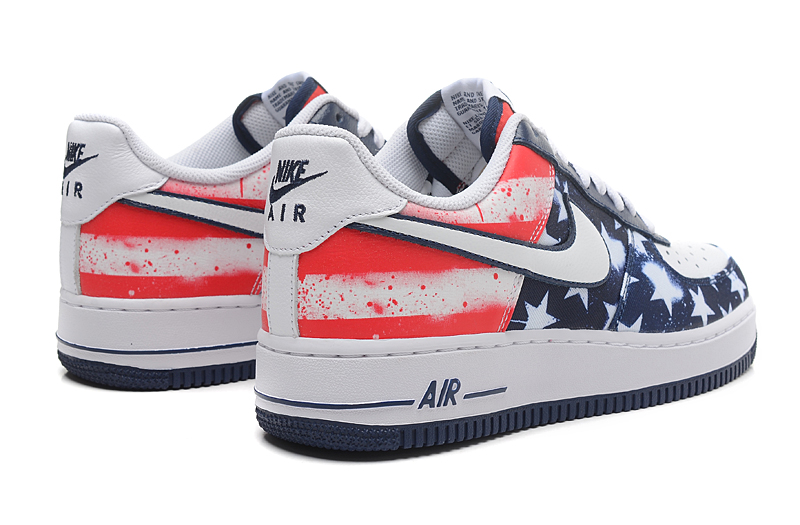 nike air force 1 - Blanco Rojo Azul