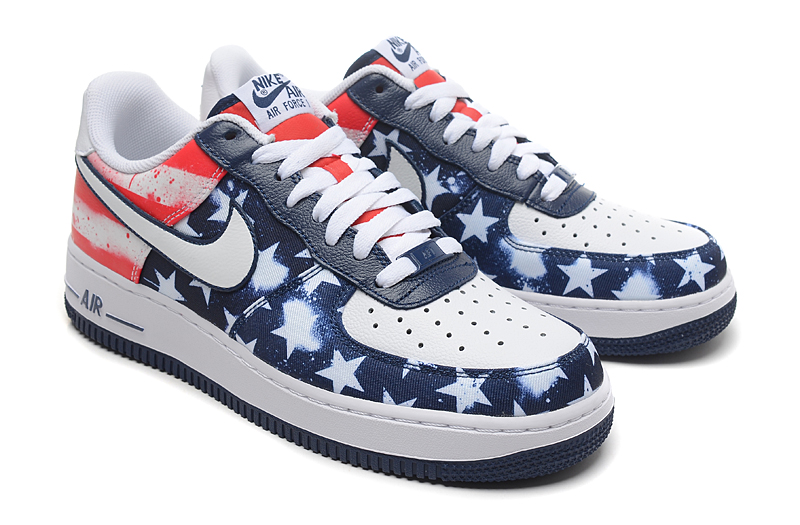 nike air force 1 - Blanco Rojo Azul