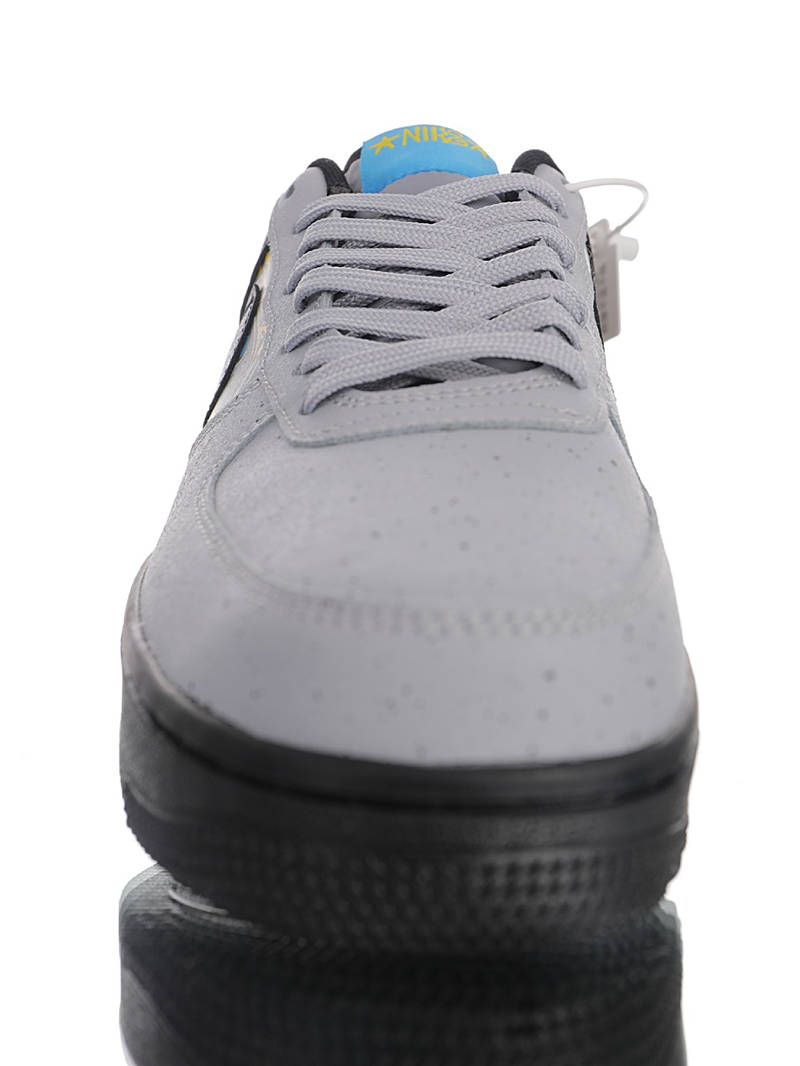 nike air force 1 - Negro Gris Celeste Amarillo