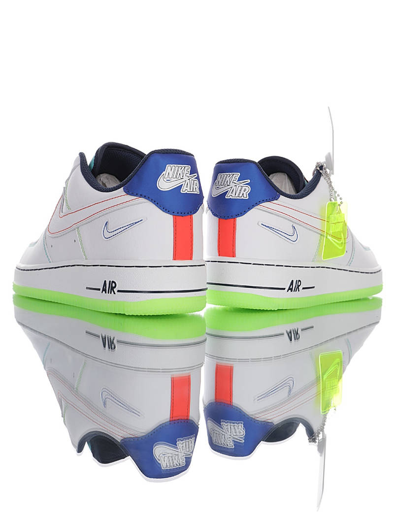 nike air force 1 - Blanco Azul Rojo