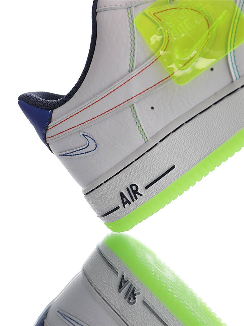 nike air force 1 - Blanco Azul Rojo