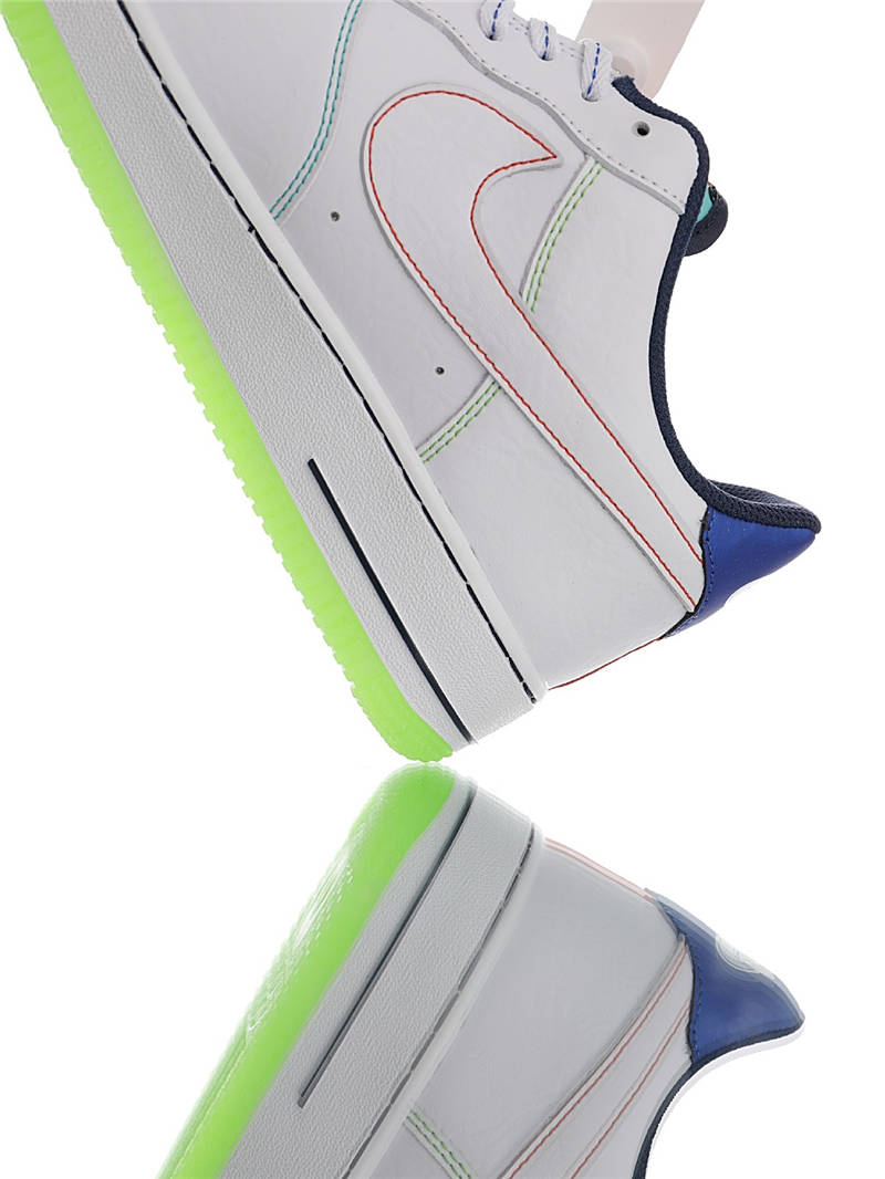 nike air force 1 - Blanco Azul Rojo