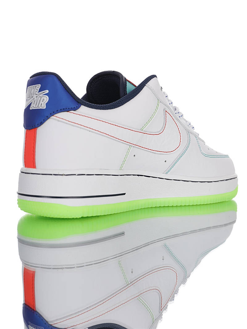 nike air force 1 - Blanco Azul Rojo