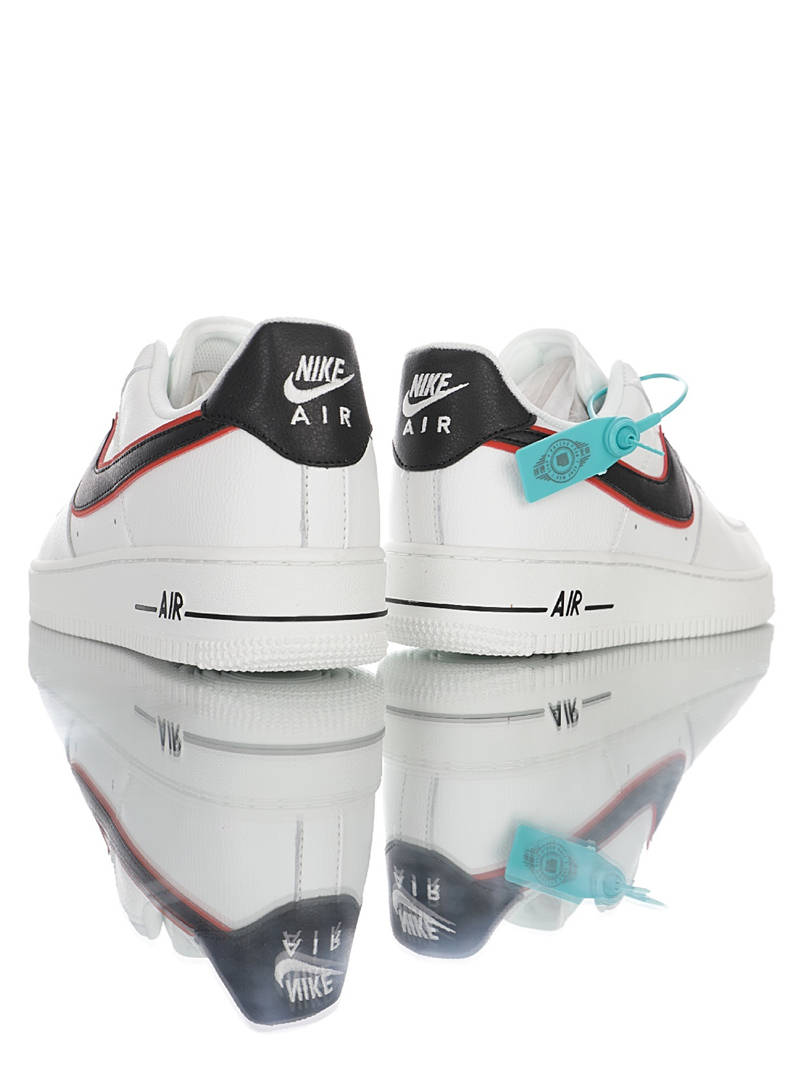 nike air force 1 - Blanco Negro Rojo