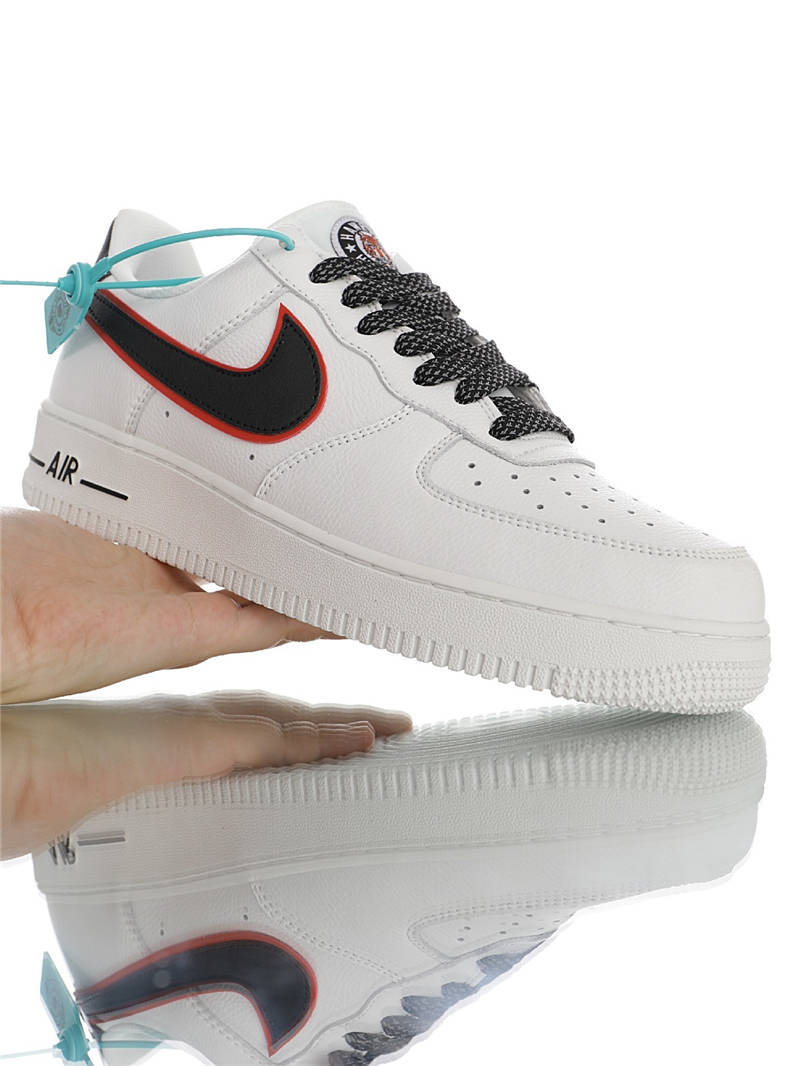 nike air force 1 - Blanco Negro Rojo