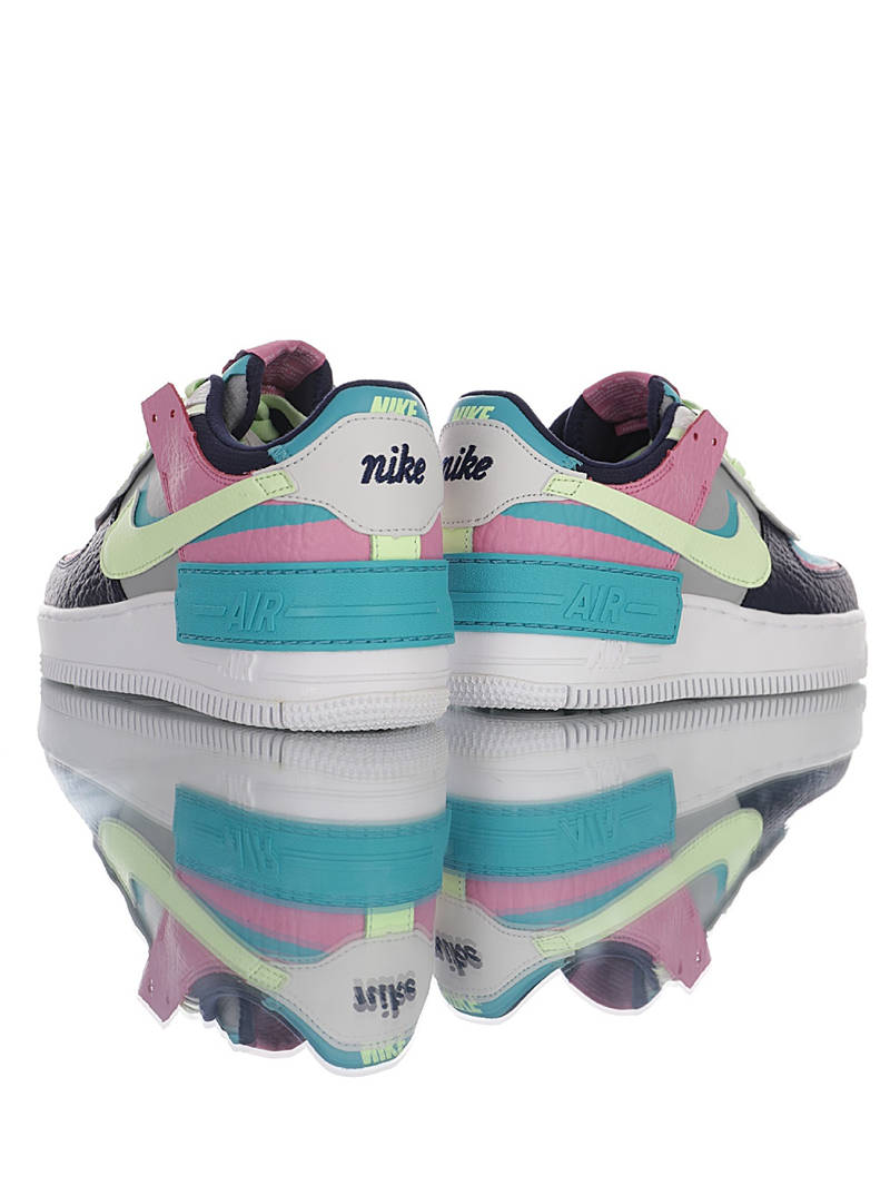 nike air force 1 - Azul Celeste Rosado Gris Verde