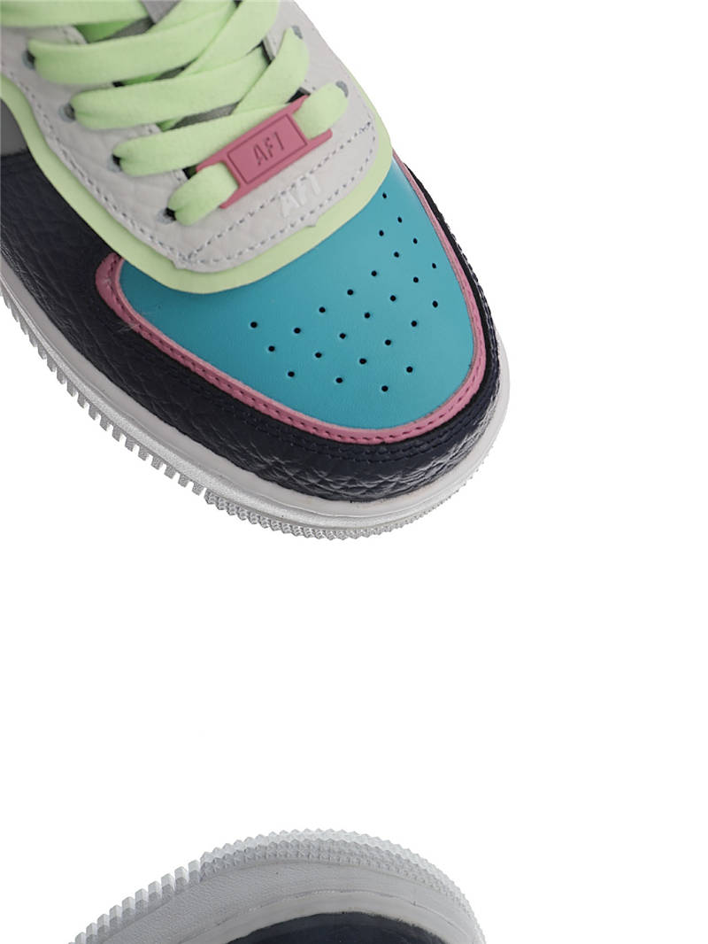 nike air force 1 - Azul Celeste Rosado Gris Verde