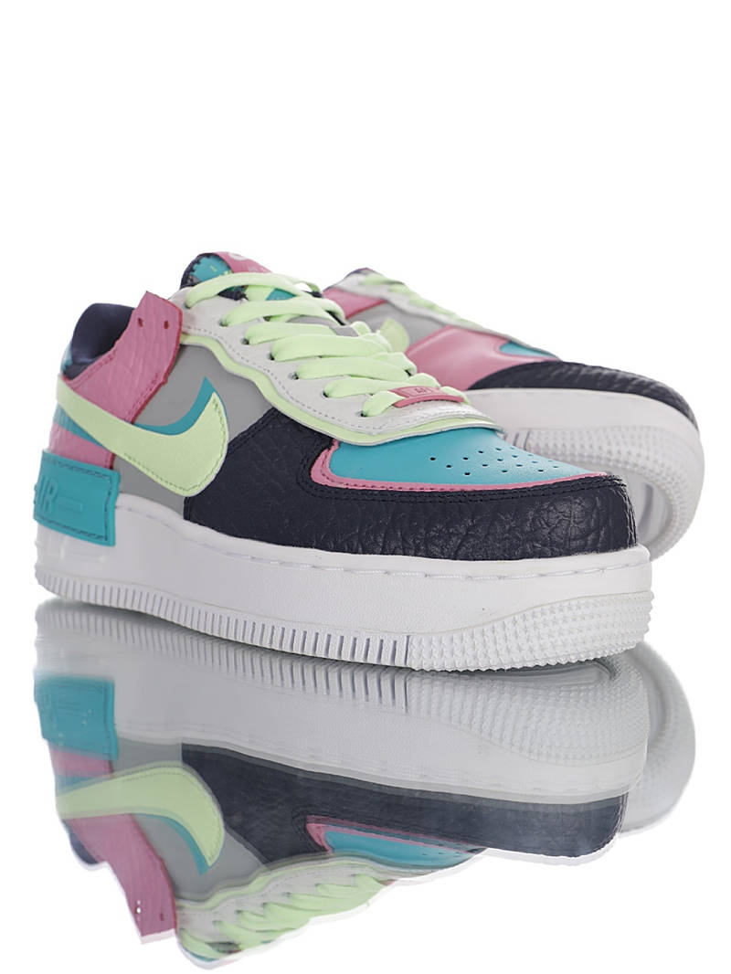 nike air force 1 - Azul Celeste Rosado Gris Verde
