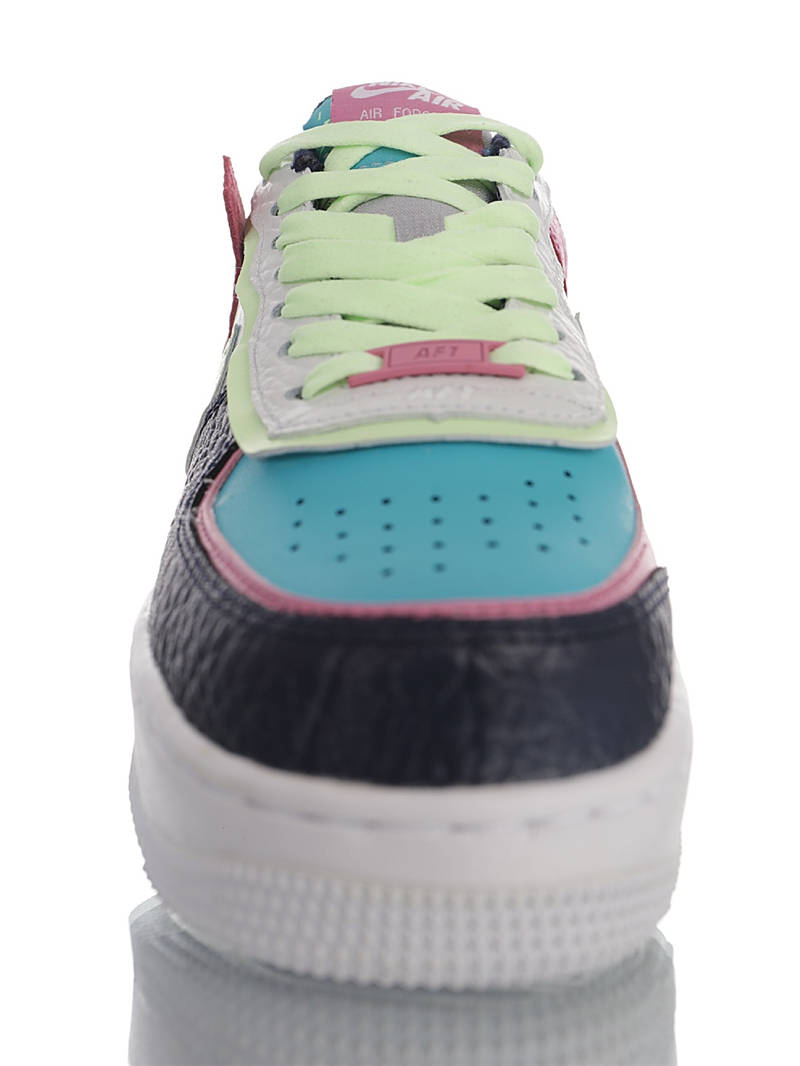 nike air force 1 - Azul Celeste Rosado Gris Verde