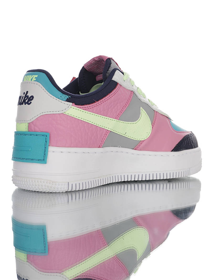 nike air force 1 - Azul Celeste Rosado Gris Verde