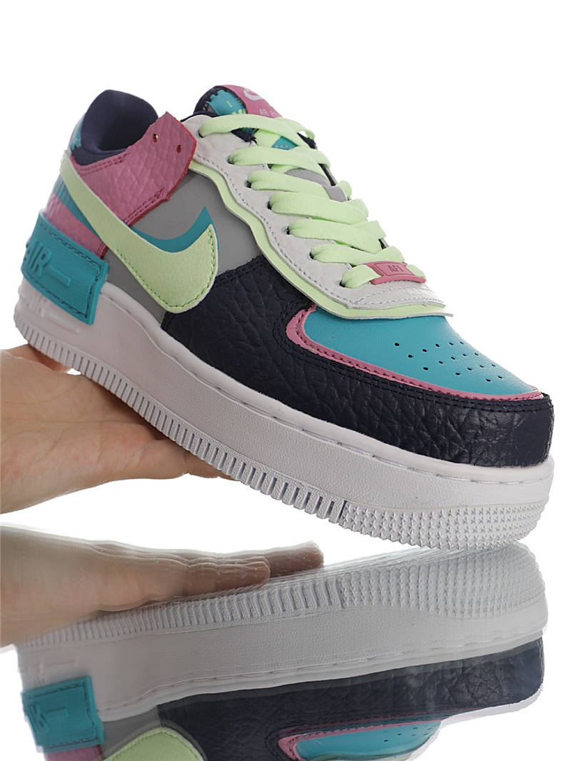 nike air force 1 - Azul Celeste Rosado Gris Verde