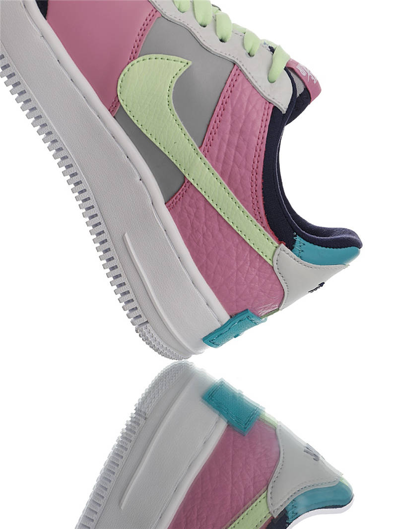 nike air force 1 - Azul Celeste Rosado Gris Verde