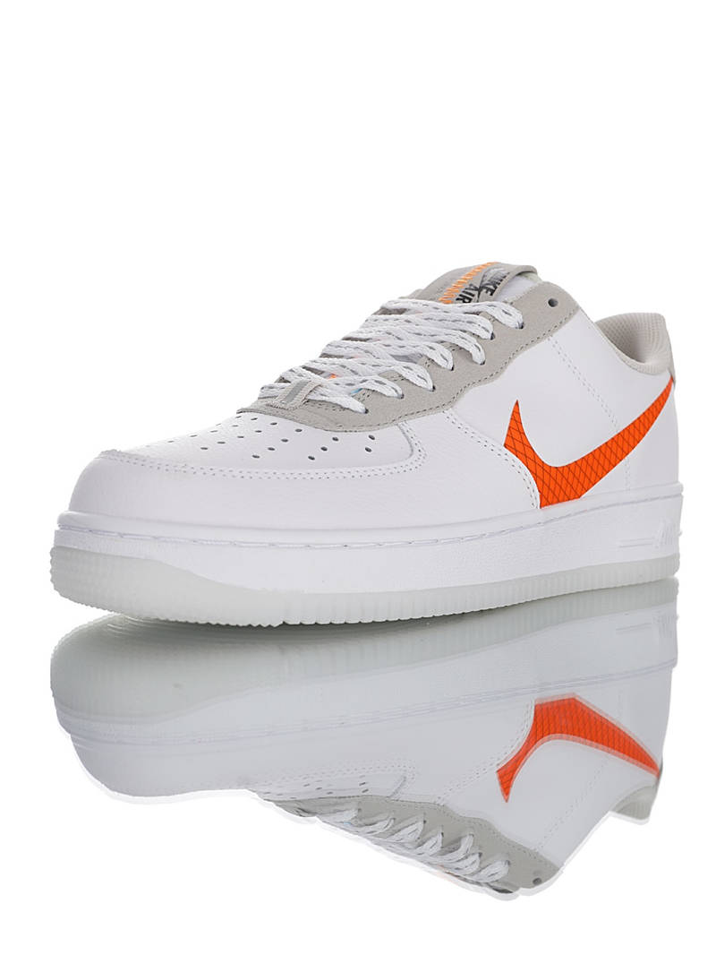nike air force 1 - Blanco Gris Naranjo
