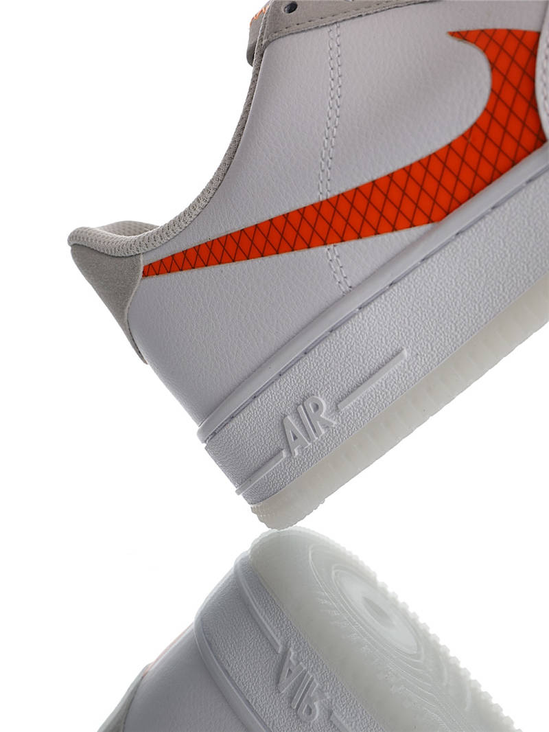 nike air force 1 - Blanco Gris Naranjo