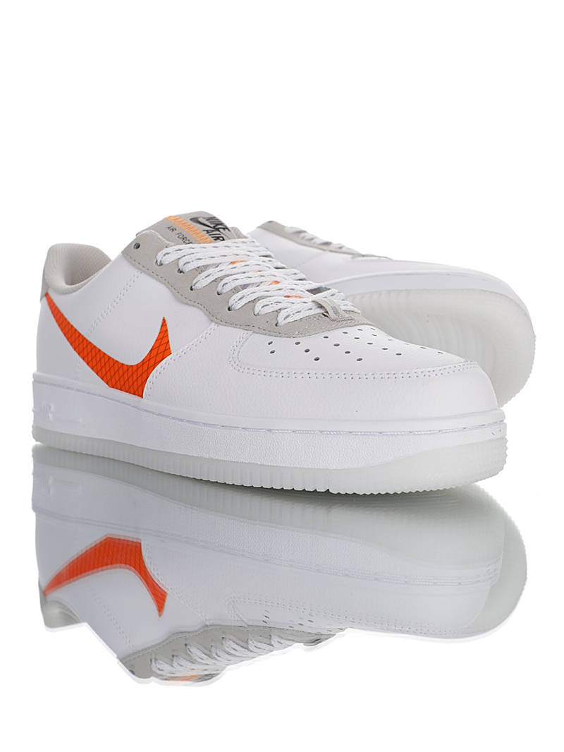 nike air force 1 - Blanco Gris Naranjo
