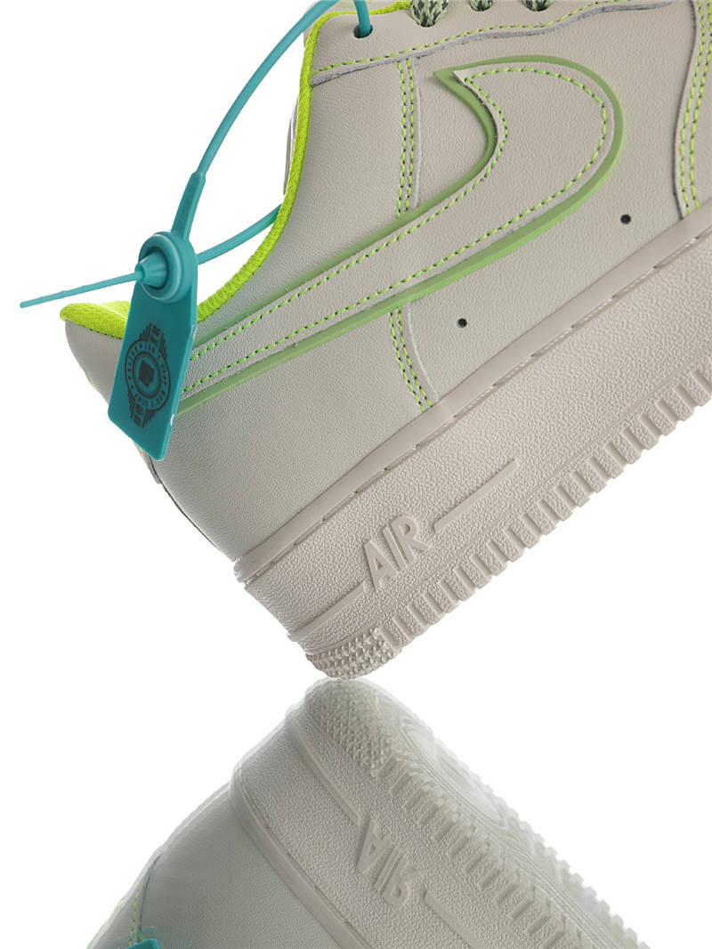 nike air force 1 - Blanco Verde Menta Fluor